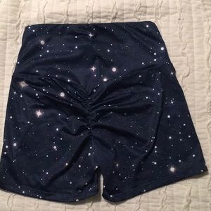 Grey Galaxy Yoga Shorts